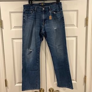 Lucky Brand 361 Vintage Straight Distressed Jeans 34x32